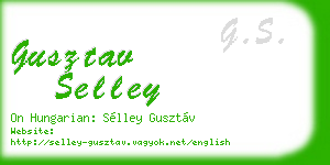 gusztav selley business card