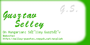 gusztav selley business card